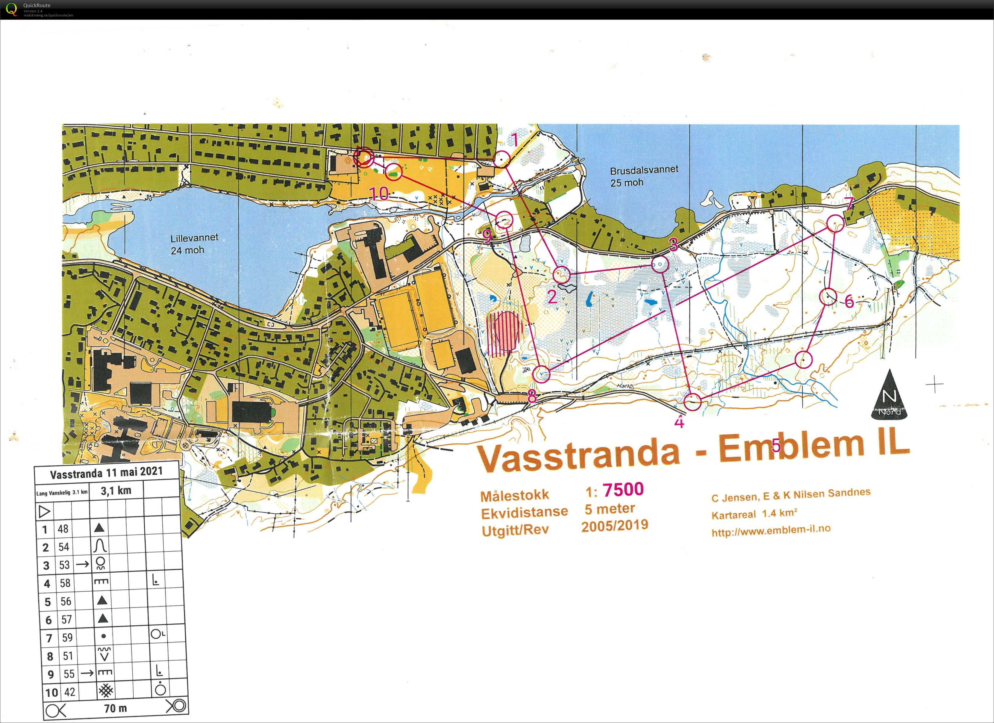 Tirsdagsløp Vasstranda (2021-05-11)